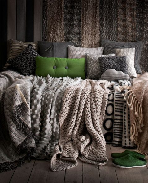 cushions on the sofa