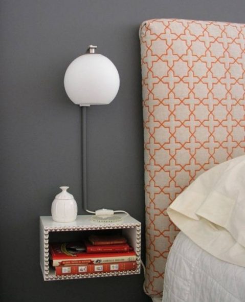 table bedside wall