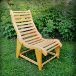 wooden garden chair photo