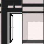 wardrobe compartment around the door drawing