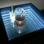 table with infinity effect design