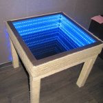 infinity table blue backlight