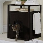 nightstand with cat house
