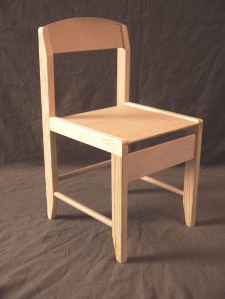 Wooden stool for kindergarten