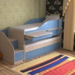 Children's bunk bed for two children