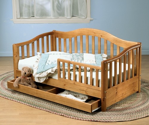 Children's bed wooden with sides