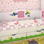 Children's beds with bumpers for the princess