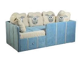 Dziecięca sofa z bokami i szufladami