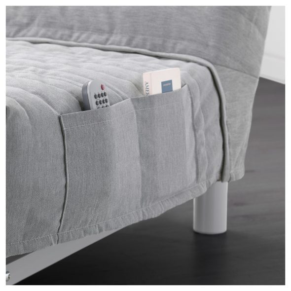 Sofa bed 3-seater BEDINGE LEVOS light gray