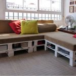 It is also possible to make an angular sofa from six pallets.