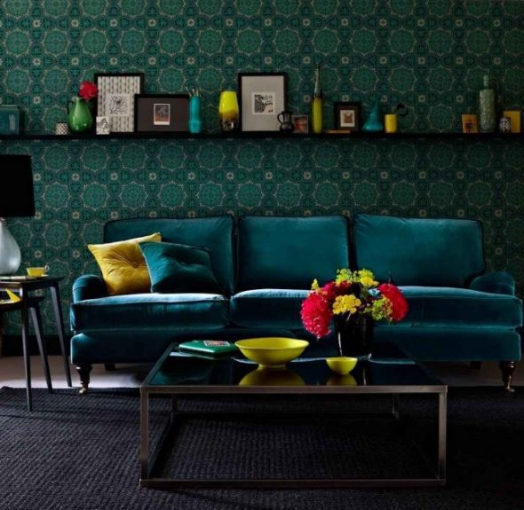 boja smaragdnog kauča