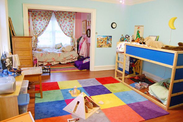 Bright mat in the nursery