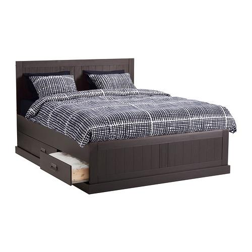 Rama łóżka z szufladami Ikea FYELL