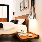 wooden bed photo design