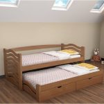 wooden pullout bed