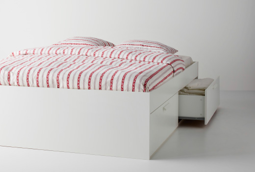 IKEA beds with storage sections