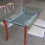 Kitchen, dining tables