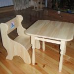 Small table and high chair