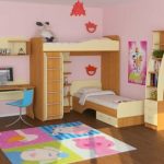 Furniture in the children's room for the girl