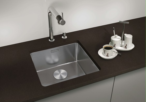 Sinks from a stainless steel under a table-top