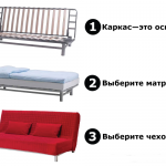 When buying a BEDINGE sofa bed, you can choose a mattress and a cover.