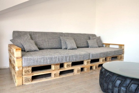 Homemade sofas from pallets