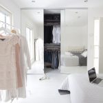 built-in closet white