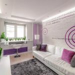 white furniture with lavender