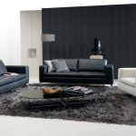 černá a bílá obývací pokoj