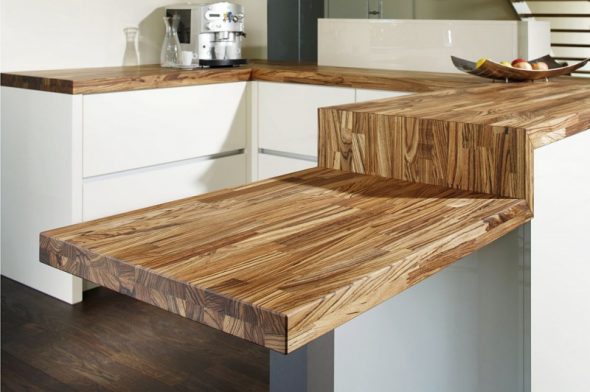 Worktops from solid wood