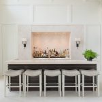 bar counter with low stools