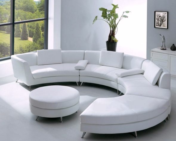 white sofa in the interior