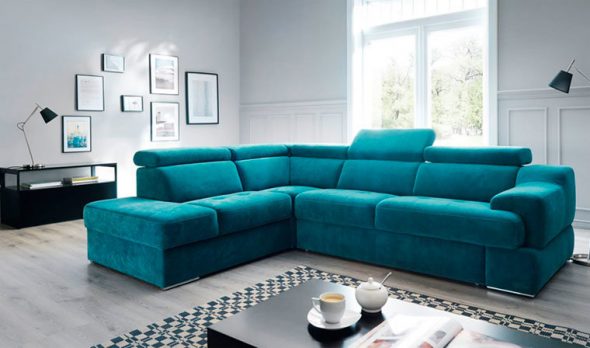 turquoise corner sofa