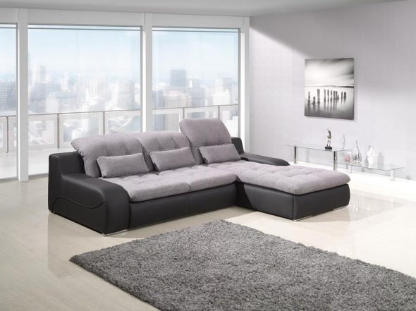 large corner sofa in the room