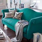 sofa turquoise photo