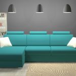 sofa turquoise corner
