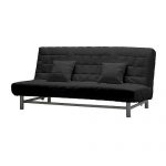 czarna rozkładana sofa