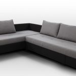 sofa z mechanizmem obrotowym o ciemnym kolorze