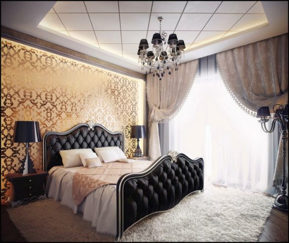 łóżko w stylu klasycznym