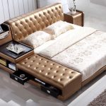 beautiful leather bed