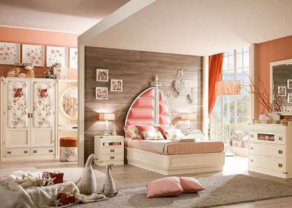 white pink bedroom
