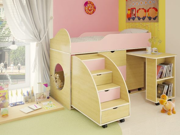 loftowe łóżko dla dzieci