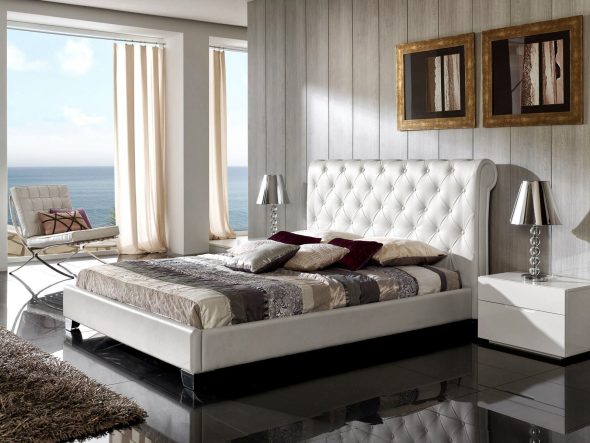 double bed white