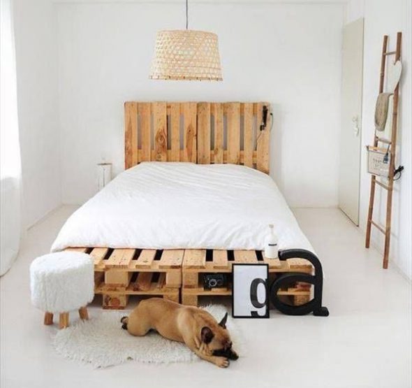pallets bed minimalism