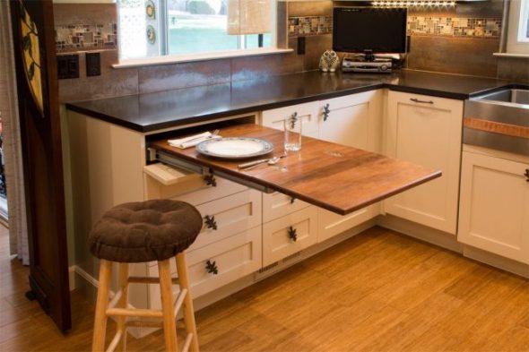 sliding table for the kitchen