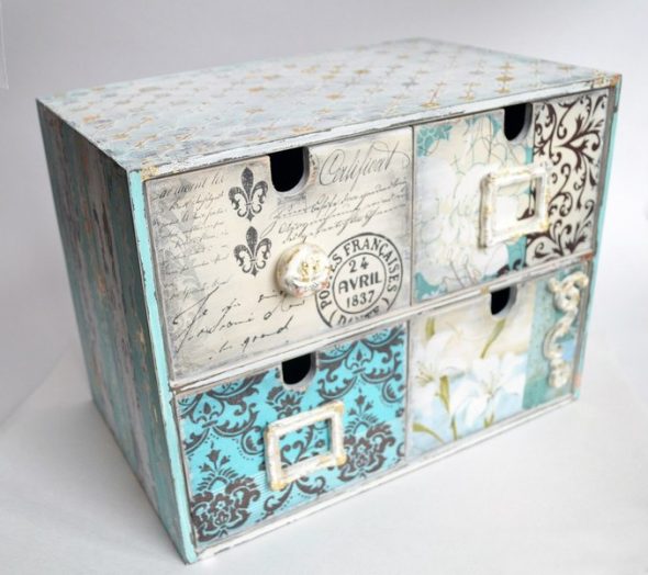 furniture in the style of Provence decoupage drawers in the style of Provence