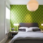 the decoration of the wall at the head of the bed will add to the bedroom interior
