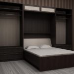 folding bed in a small room