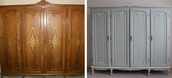 large cabinet restoration in the hallway