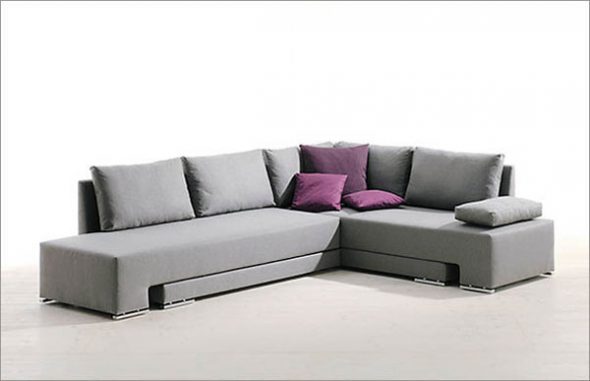 gray corner sofa photo